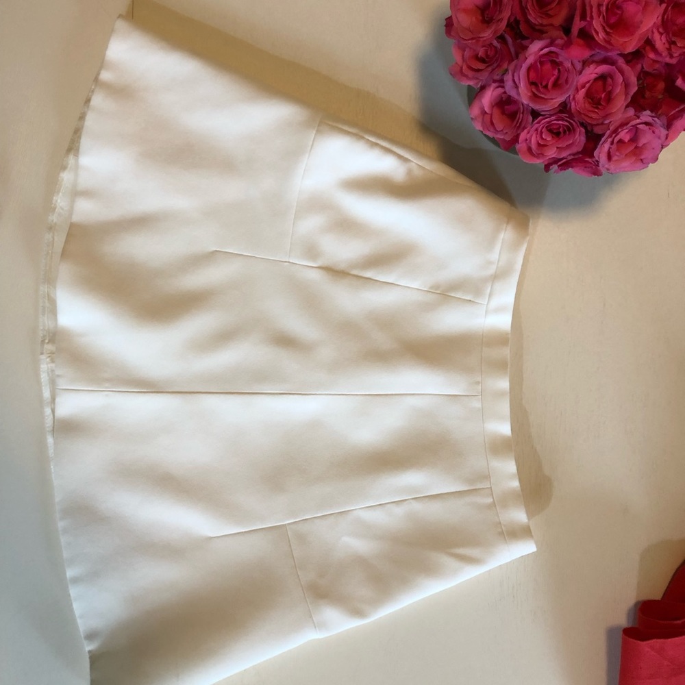 Jcrew white flutter skirt